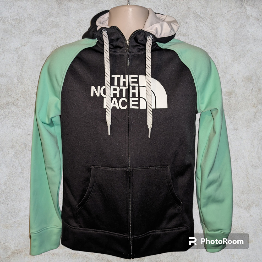 The North Face - Women's Zip-up Hoodie (Mint/Black) - Medium